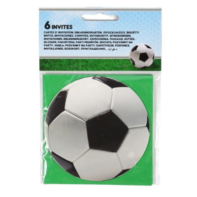 Biglietti d'invito calcio 10 cm 6 pezzi | 48 pezzi