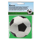 Uitnodigingskaarten voetbal 10 cm 6 stuks | 48 stuks - afbeelding 2