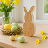 Figuur haas hout wit 23 cm | 18 stuks