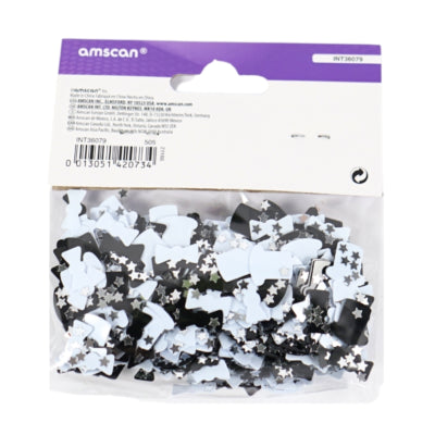 Amscan Cappelli e fiocchi di coriandoli metallizzati bianco e nero 14 g | 48 pezzi