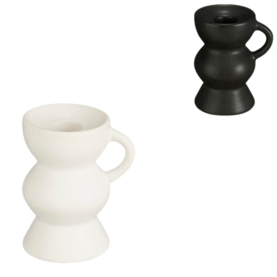 Candeliere veneto bianco e nero 9,5 cm 2 assortiti | 36 pezzi
