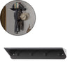 Appendiabiti in legno Kenan metallo nero 60 cm | 4 pezzi