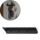 Perchero madera kenan metal negro 60 cm | 4 piezas