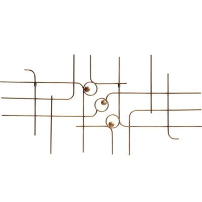 Decorazione murale Bepurehome color ottone 139,5 cm | 4 pezzi