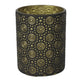 Portacandela Countryfield hailey l nero color oro 12,5 cm | 12 pezzi