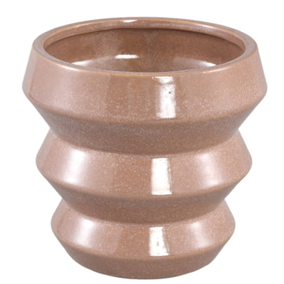 Maceta ptmd tims l marrón 16 cm | 6 piezas