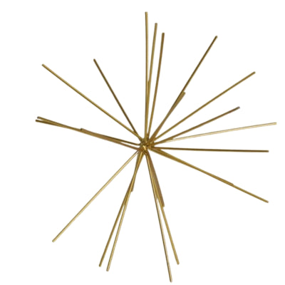 Ornamento Housevitamin Fuochi d'artificio in metallo color oro 25 cm | 12 pezzi
