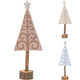 Decoratie kerstboom op voet vilt naturel 22 cm 3 assorti | 36 stuks