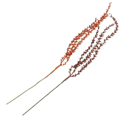 Daan ramo artificiale in legno curvato lucido succulento rame color bronzo 46 cm set da 12 | 8 pezzi