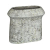 Ptmd vaso da fiori nimma ovale l grigio cemento 40 cm | 2 pezzi