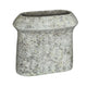 Ptmd bloempot nimma ovaal l cement grijs 40 cm | 2 stuks