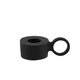 Candeliere Daan in legno curvato dobra metallo nero 9 cm | 24 pezzi
