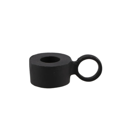 Candeliere Daan in legno curvato dobra metallo nero 9 cm | 24 pezzi