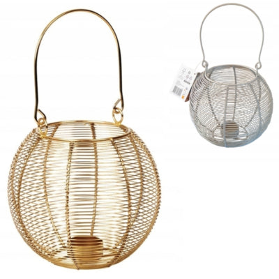 Farol metal dorado topo 18 cm 2 surtidos | 6 piezas