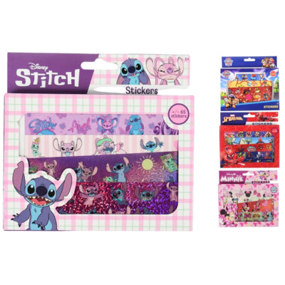 Scatola adesivi licenza Disney 65 adesivi 4 assortiti | 24 pezzi