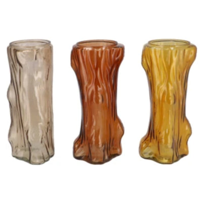 Daan kromhout vaas tree bruin 19 cm 3 assorti | 12 stuks