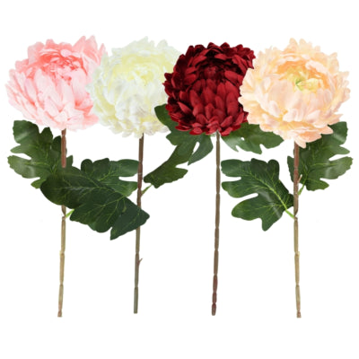 Crisantemo fiore artificiale 74 cm 4 assortiti | 24 pezzi