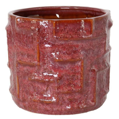 Vaso da fiori Ptmd leni xl bordeaux 18,5 cm | 6 pezzi