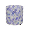 Daan portavelas de madera curvada mosaico m violeta 10 cm | 12 piezas