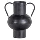 Jarrón de madera vere metal negro 28 cm | 6 piezas