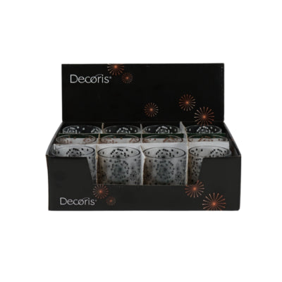 Portacandele in vetro 8,3 cm 3 assortiti | 12 pezzi