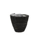 Maceta de madera curvada Daan cesta de algas marinas negro 12 cm | 24 piezas