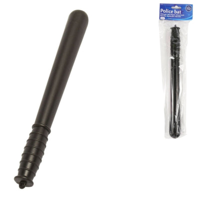 Mazza della polizia con cigolio nera 34 cm | 12 pezzi