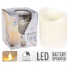 Vela LED con llama móvil a pilas marfil 10 cm | 12 piezas