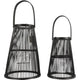 Lanterna camau nera 34,5 cm set da 2 | 4 pezzi