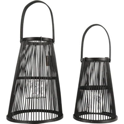 Lanterna camau nera 34,5 cm set da 2 | 4 pezzi