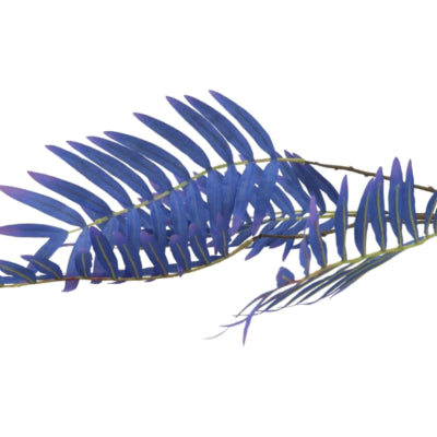 Daan kromhout kunsttak palm leaf zijde blauw 150 cm | 6 stuks