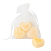 Daan Kromhout talco para bebé con corazón de bloque ámbar bolsa de organza de 2,5 cm con 3 piezas | 24 piezas