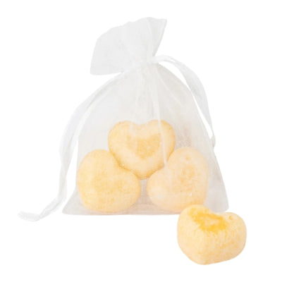 Daan Kromhout talco para bebé con corazón de bloque ámbar bolsa de organza de 2,5 cm con 3 piezas | 24 piezas