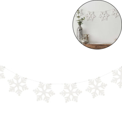 Ginger ray slinger sneeuwvlok wit 2 m | 20 stuks