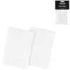 Muñequera deportiva Avento blanca, juego de 2 | 25 piezas