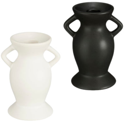 Candelabro veneto blanco y negro 12,5 cm 2 surtidos | 24 piezas