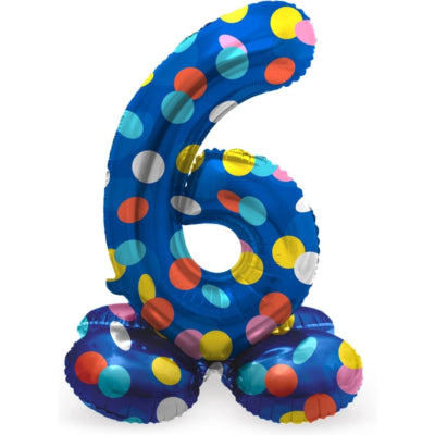 Palloncino foil folat in piedi 6 punti 41 cm | 20 pezzi