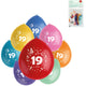 Globos Folat party pop número 19 mezcla de colores 23 cm 8 piezas | 24 piezas