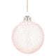 Ngk kerstbal luxury glas spikkel roze 10 cm | 12 stuks