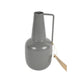 Vaso bottiglia metallo grigio 20 cm | 12 pezzi