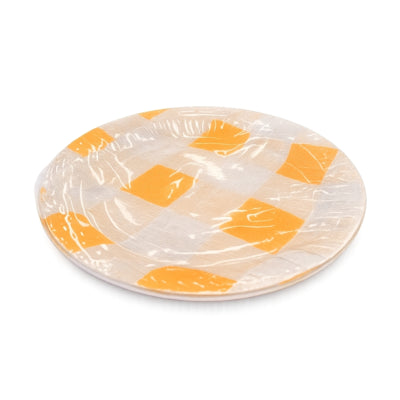 Pic piatti usa e getta arancione bianco 23 cm 8 pezzi | 48 pezzi
