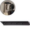 Appendiabiti in legno Kenan metallo nero 80 cm | 4 pezzi