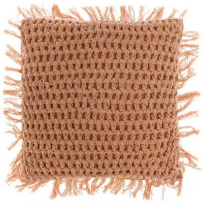 Cojín living único tufo camel 45 x45 cm | 6 piezas