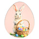 Decoratie bord paasei pastel 35 cm b-keus | 36 stuks