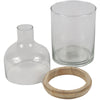 Vaas glas transparant 28,7 cm 3 delig | 9 stuks