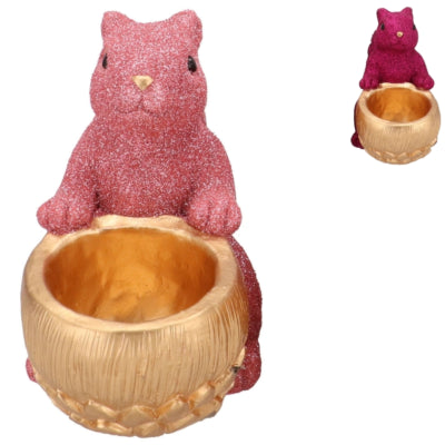 Daan cuenco de madera curvada jingle ardilla sentada rosa 22 cm 2 surtidos | 6 piezas