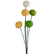 Palline decorative su stelo in feltro verde 33 cm set da 5 | 18 pezzi