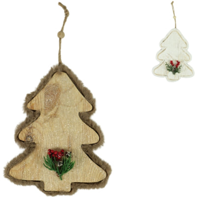 Ciondolo albero di Natale 19,5 cm 2 assortiti | 24 pezzi