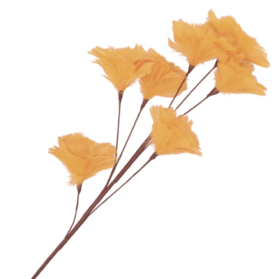 Daan kromhout kunsttak feather bloemen oranje 95 cm | 12 stuks