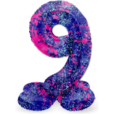 Globo de lámina Folat de pie 9 salpicaduras de pintura 41 cm | 20 piezas